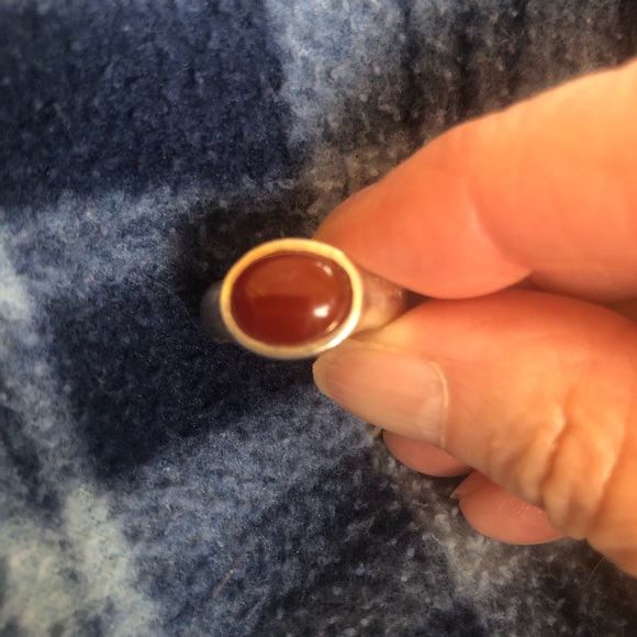 Silver ring with red stone. Ring for all times - Picture 5 of 6